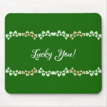 Lucky You Green Shamrock Saint Patrick's Day