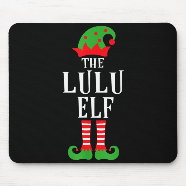 Tapis De Souris Lulu Elf Family Matching Group Christmas Gift Funn (Devant)