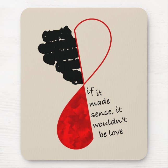 Tapis De Souris Lumière de sens d'amour Mousepad (Devant)