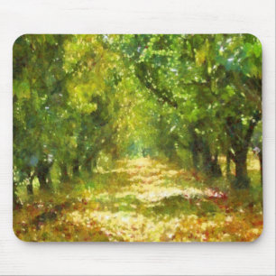 Tapis De Souris Lumière du jour rêve Arbre Avenue Art