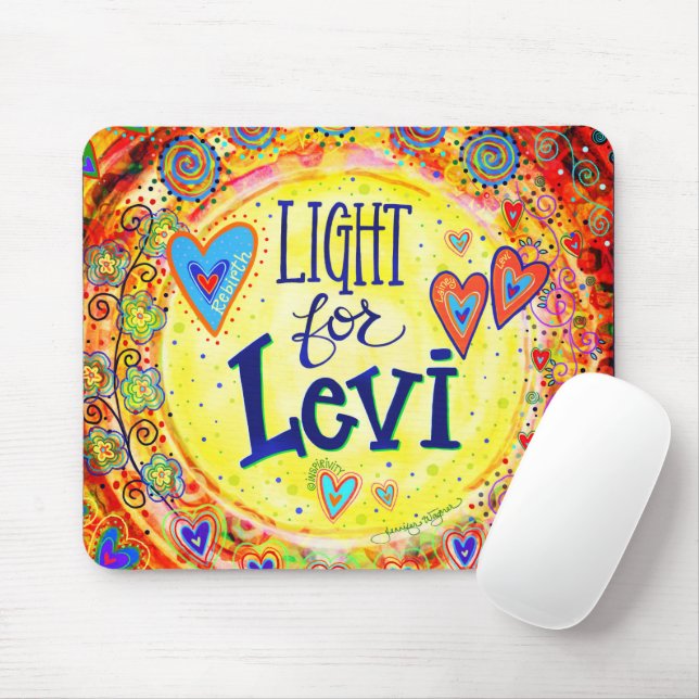 Tapis De Souris Lumière pour Levi "Inspirivity" (Avec souris)