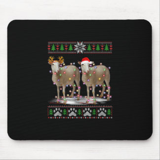 Tapis De Souris Lumières des arbres de Noël des moutons | Cadeau a