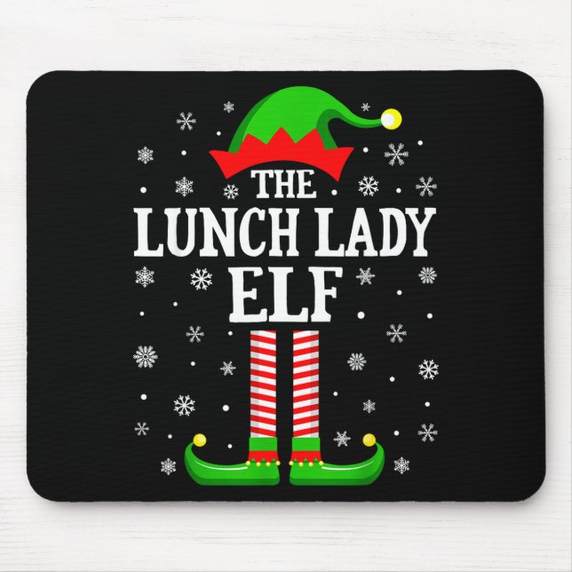 Tapis De Souris Lunch Lady Elf Funny Christmas Family Matching  (Devant)