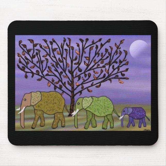Tapis De Souris Lune Mousepad d'éléphant (Devant)