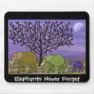 Tapis De Souris Lune Mousepad d'éléphant