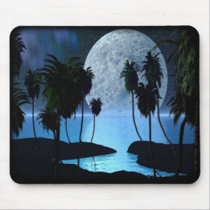 Tapis De Souris Lune tropicale Mousepad
