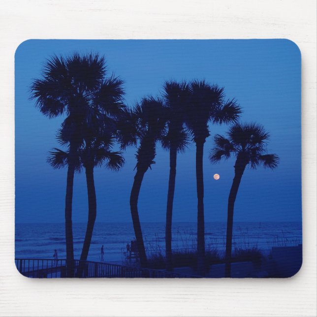 Tapis De Souris Lune tropicale Mousepad de palmier de Daytona (Devant)