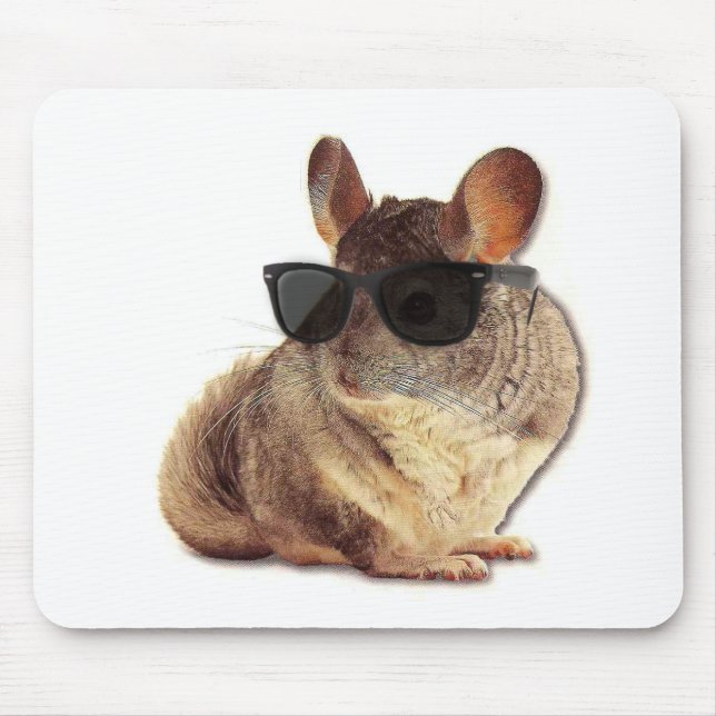 Tapis De Souris Lunettes de soleil de chinchilla (Devant)
