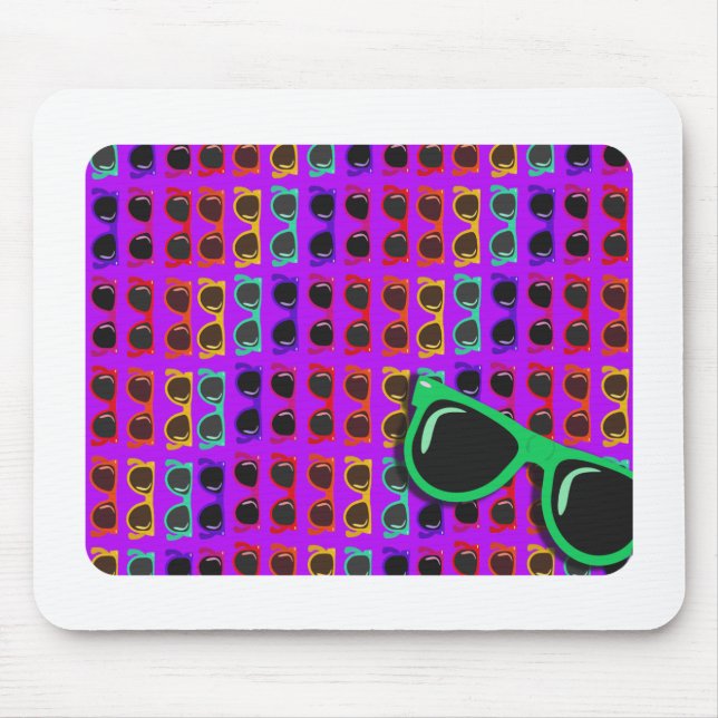 Tapis De Souris Lunettes de soleil des années 80 impressionnantes  (Devant)
