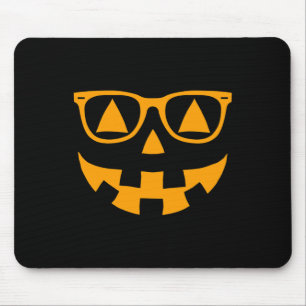 Tapis De Souris Lunettes de soleil Jack-o'-lantern Face Halloween