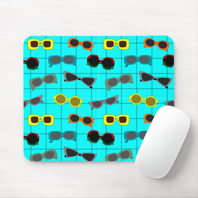 Tapis De Souris Lunettes de soleil modernes du milieu du siècle (Avec souris)