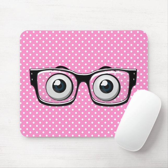 Tapis De Souris Lunettes en Pois (Avec souris)