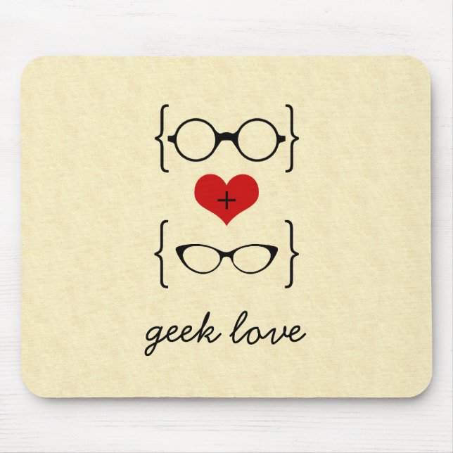 Tapis De Souris Lunettes Geeky Mousepad (Devant)