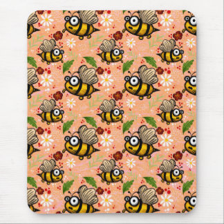 Tapis De Souris Lustiges Bienchen - helles orange Geschenkpapier T
