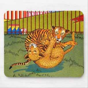 Tapis De Souris lutte contre le tigre et le léopard