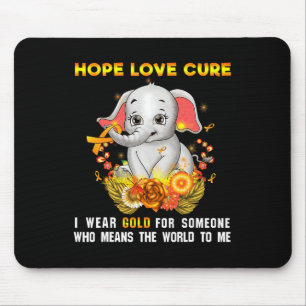Tapis De Souris Lutte de sensibilisation au cancer de l'enfance Gu