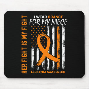 Tapis De Souris Lutter contre la leucémie orange Sensibilisation a