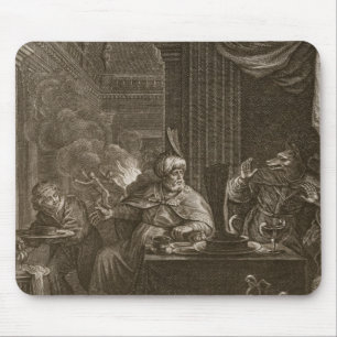 Tapis De Souris Lycaon a métamorphosé dans un loup, 1731 (la