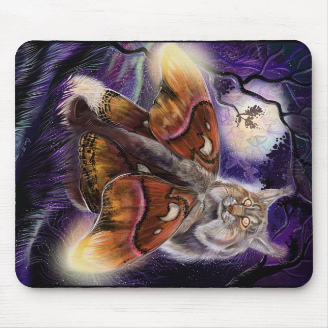 Tapis De Souris Lynx ailé sauvage Luminessense Moth (Devant)