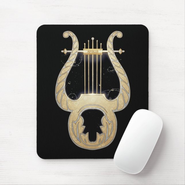 Tapis De Souris Lyre d'Apollo | Mythologie grecque Design Art Nouv (Avec souris)