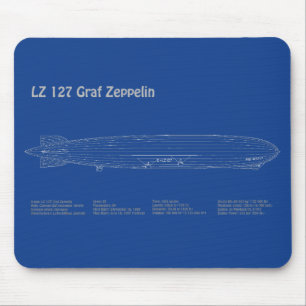 Tapis De Souris LZ 127 Graf Zeppelin - Plan directeur des navires 