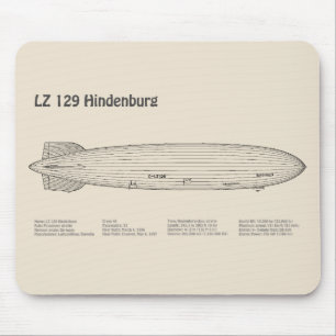 Tapis De Souris LZ 129 Hindenburg - Plan directeur des navires SD