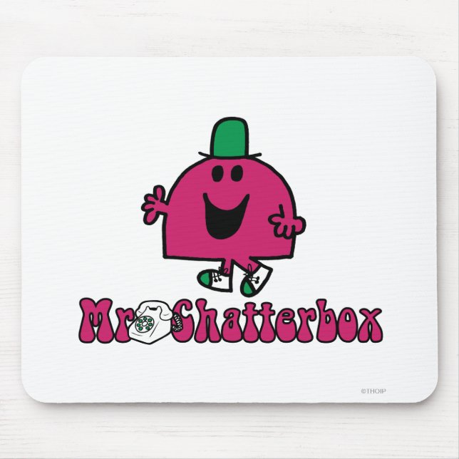 Tapis De Souris M. Chatterbox Logo et téléphone (Devant)