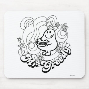 Tapis De Souris M. Greedy   Black & White Swirls & Stars