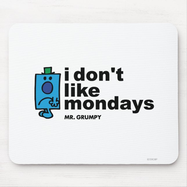 Tapis De Souris M. Grumpy N'Aime Pas Lundi (Devant)