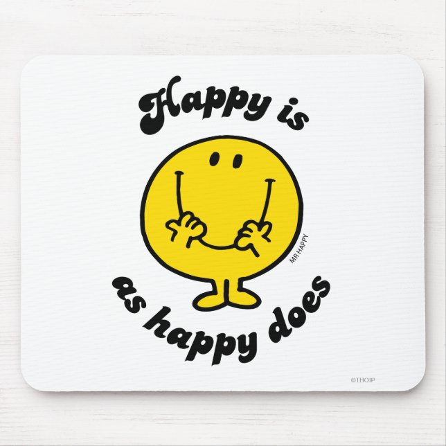 Tapis De Souris M. Happy | Heureux Est Aussi Heureux Que Joyeux Fa (Devant)