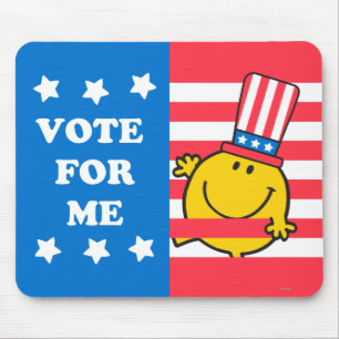 Tapis De Souris M. Happy Vote For Me Drapeau