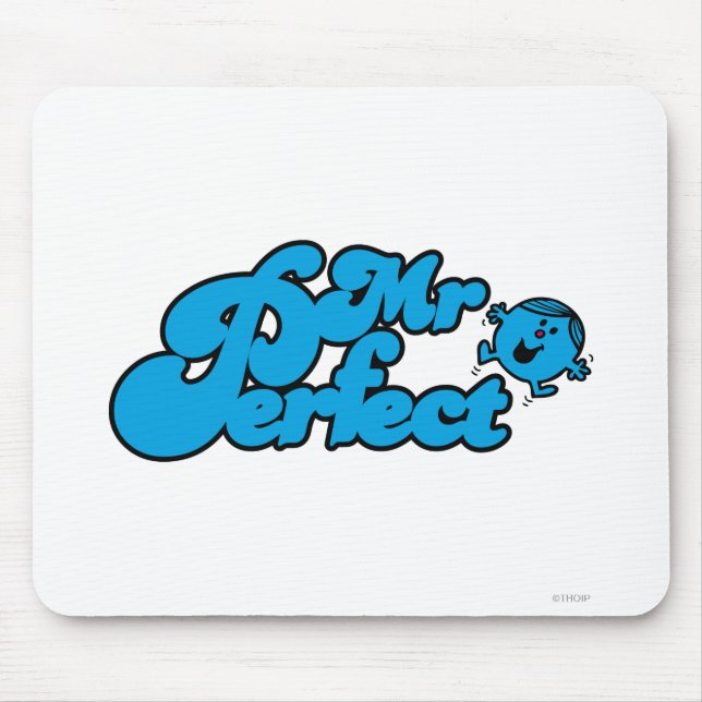 Tapis De Souris M. Perfect | Grandes lettres bleues (Devant)