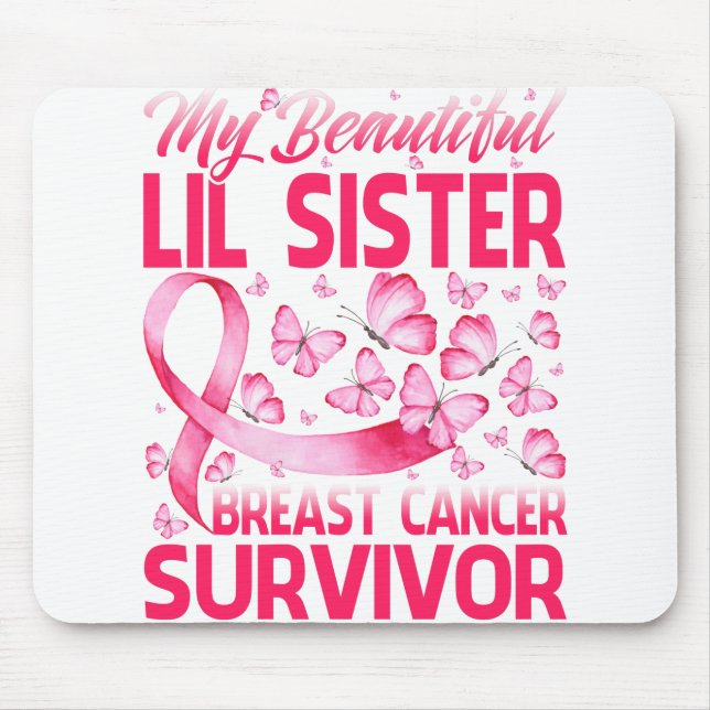 Tapis De Souris Ma belle soeur Lil Survivor du cancer du sein (Devant)