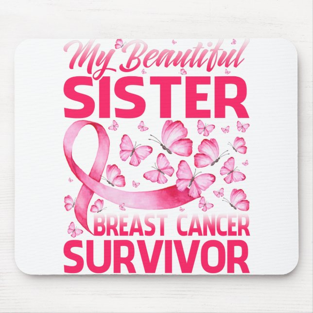 Tapis De Souris Ma belle soeur Survivante du cancer du sein (Devant)