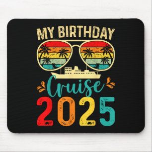 Tapis De Souris Ma croisière d'anniversaire 2025 Croisière festive