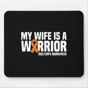 Tapis De Souris Ma Femme Est Un Guerrier Orange Ribbon Rsdcrps Rec