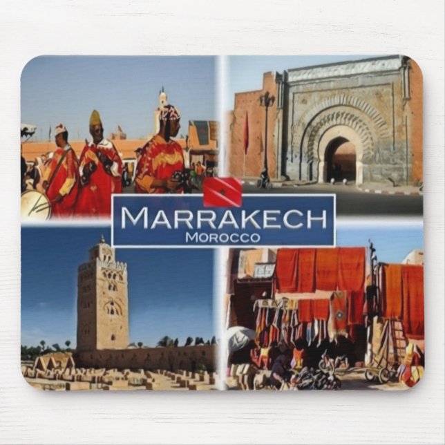 Tapis De Souris MA Maroc - Marrakech - Place Jemaa El F - (Devant)