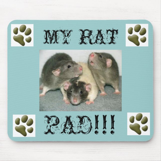 TAPIS DE SOURIS MA PROTECTION DE RAT… DRÔLE ! ! ! ! (Devant)