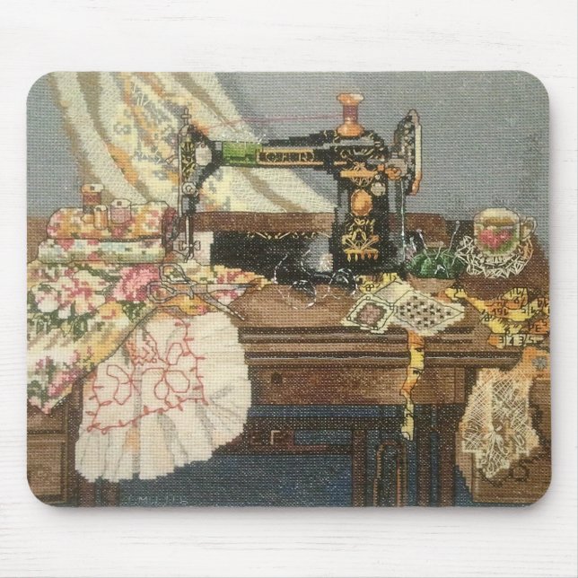 Tapis De Souris Machine à coudre et robe (Devant)