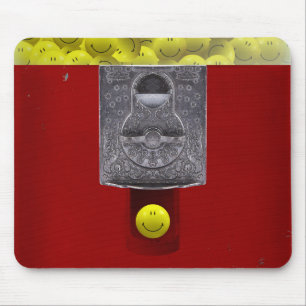 Tapis De Souris machine à gumball visage heureux mousepad
