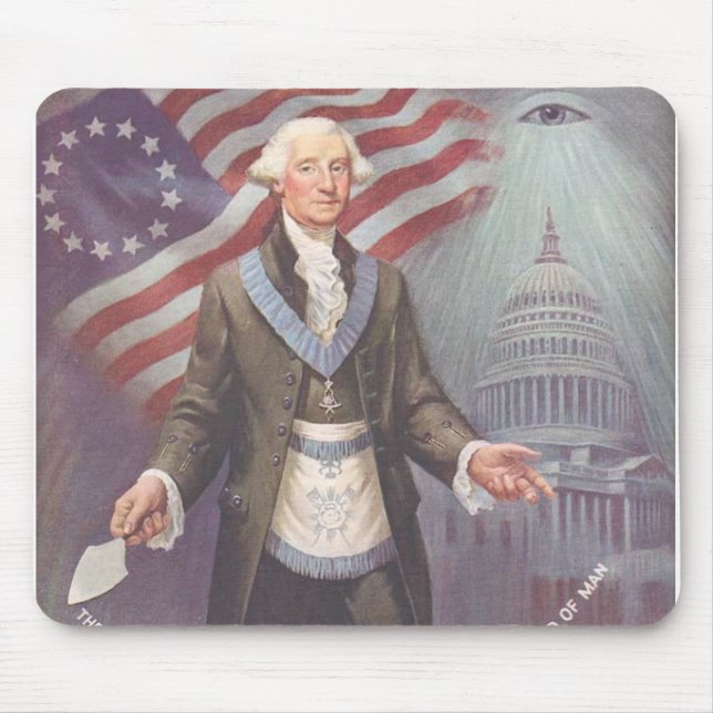 Tapis De Souris Maçon de George Washington (Devant)