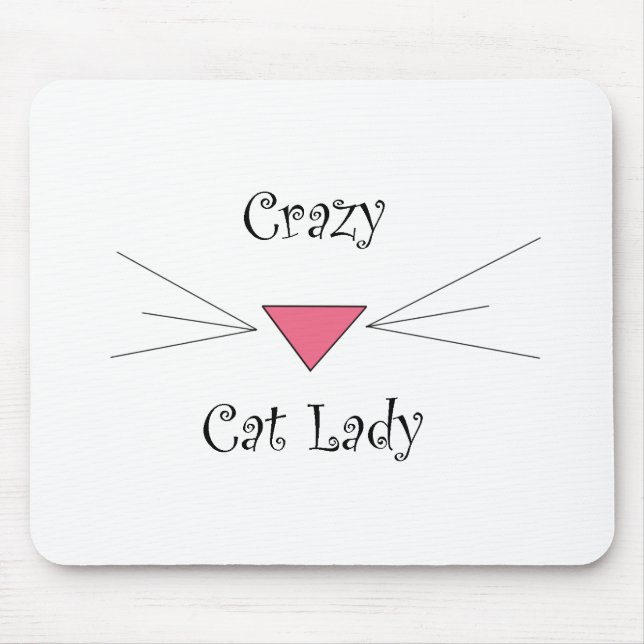 Tapis De Souris Madame folle de chat (Devant)