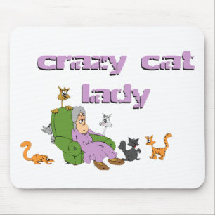 Tapis De Souris Madame folle de chat