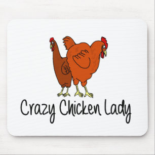 Tapis De Souris Madame folle de poulet
