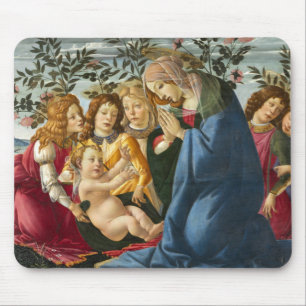 Tapis De Souris Madonna Adoring the Child avec 5 Anges Botticelli