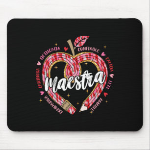 Tapis De Souris Maestra crayon enseignante d'espagnol bilingue Sai