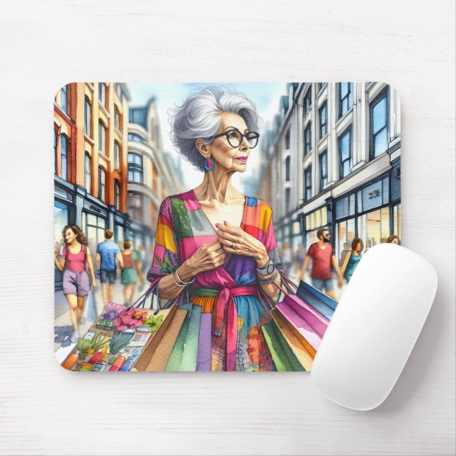 Tapis De Souris Magasin de femmes de ville élégant (Avec souris)