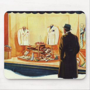 Tapis De Souris Magasin de vente au détail d'entreprise vintage, h