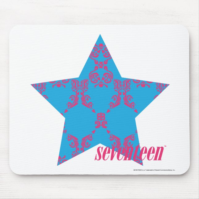 Tapis De Souris Magenta-Aqua 2 de damassé (Devant)