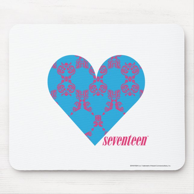 Tapis De Souris Magenta-Aqua 3 de damassé (Devant)